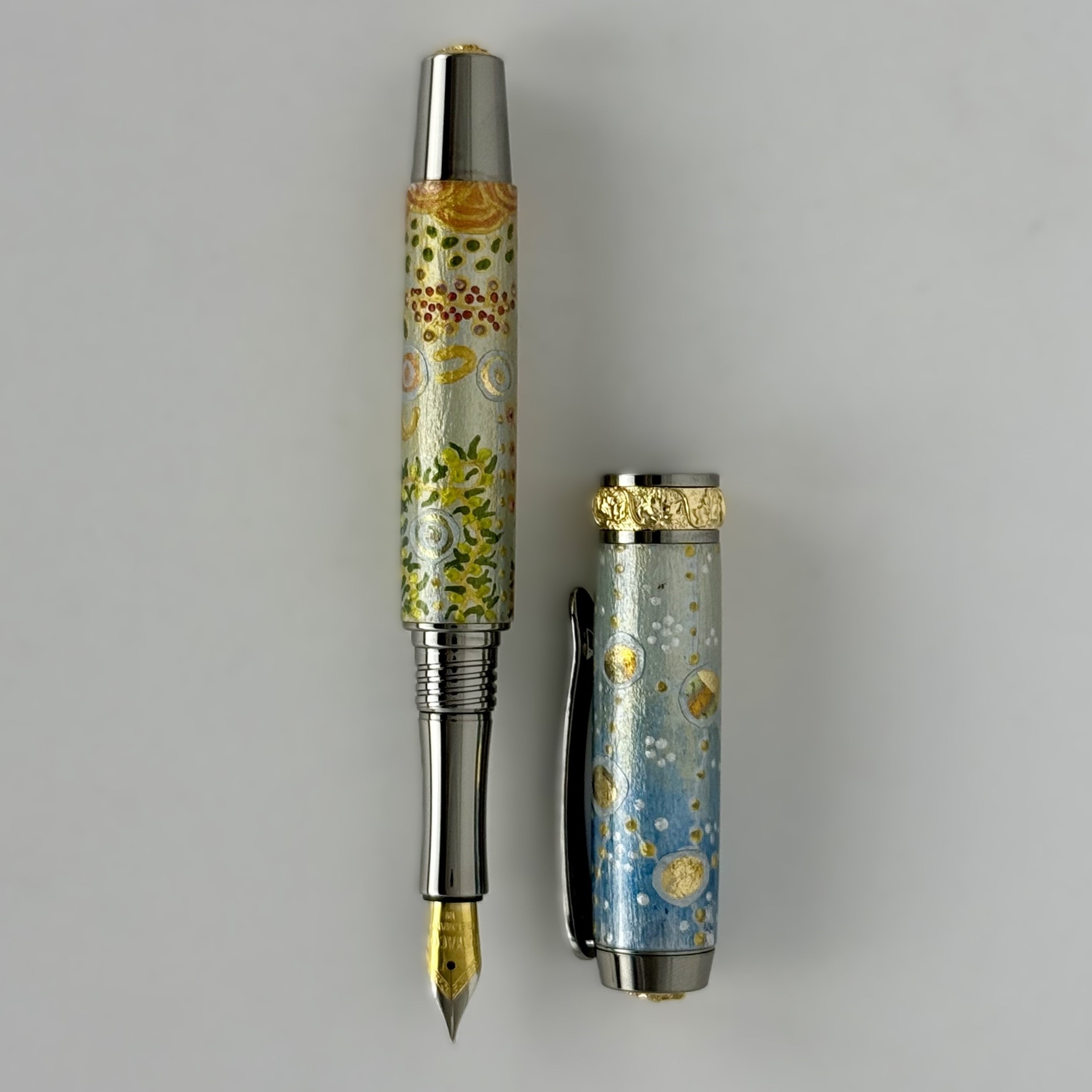 Jr Aaron Fountain Pen with Hand painted Aboriginal Art