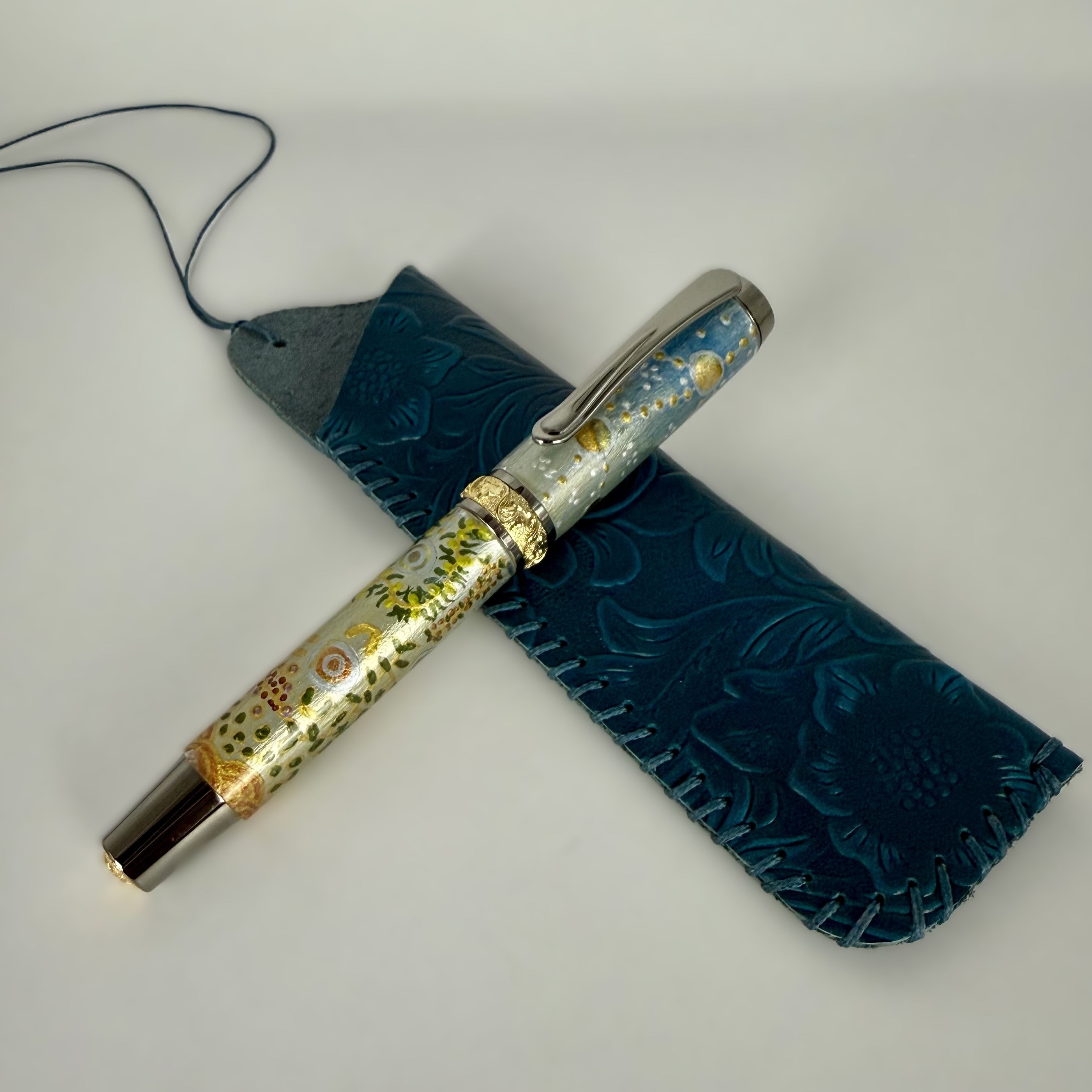 Jr Aaron Fountain Pen with Hand painted Aboriginal Art