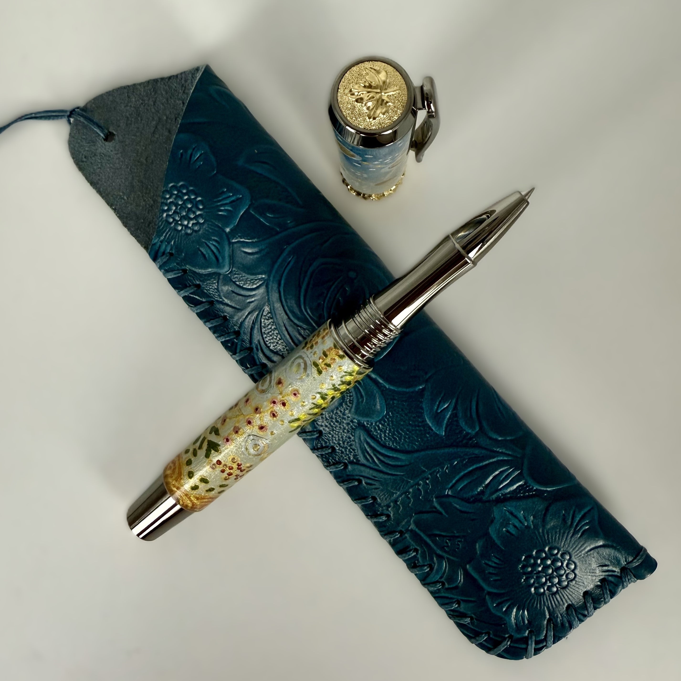 Jr Aaron Rollerball Pen with Hand painted Aboriginal Art