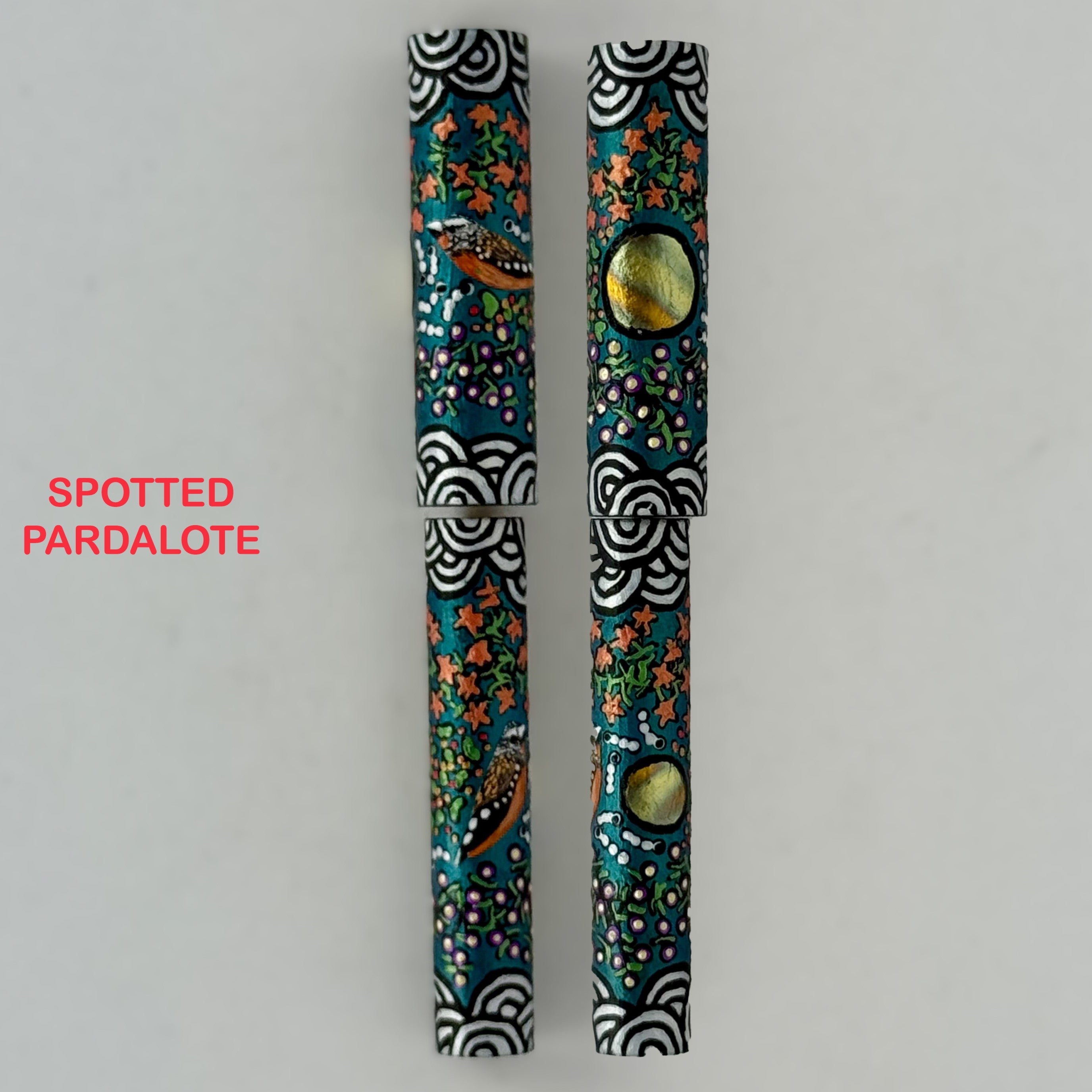 Jr Aaron Fountain Pen with Hand painted Aboriginal Art