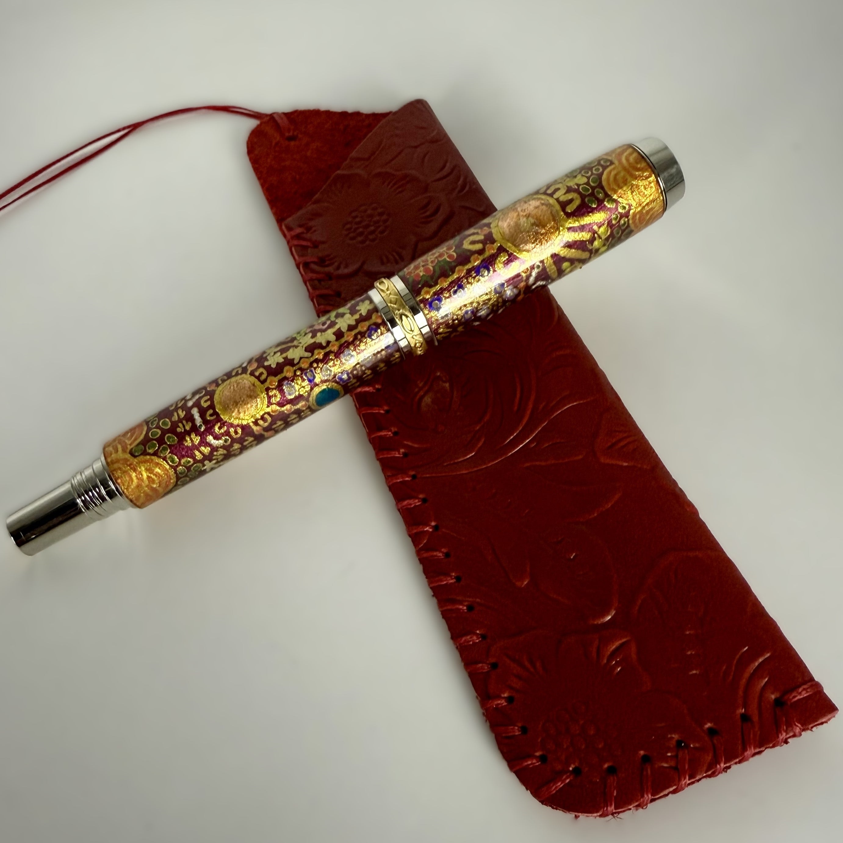 Jr Statesman II Postable Rollerball Pen with Hand painted Aboriginal Art