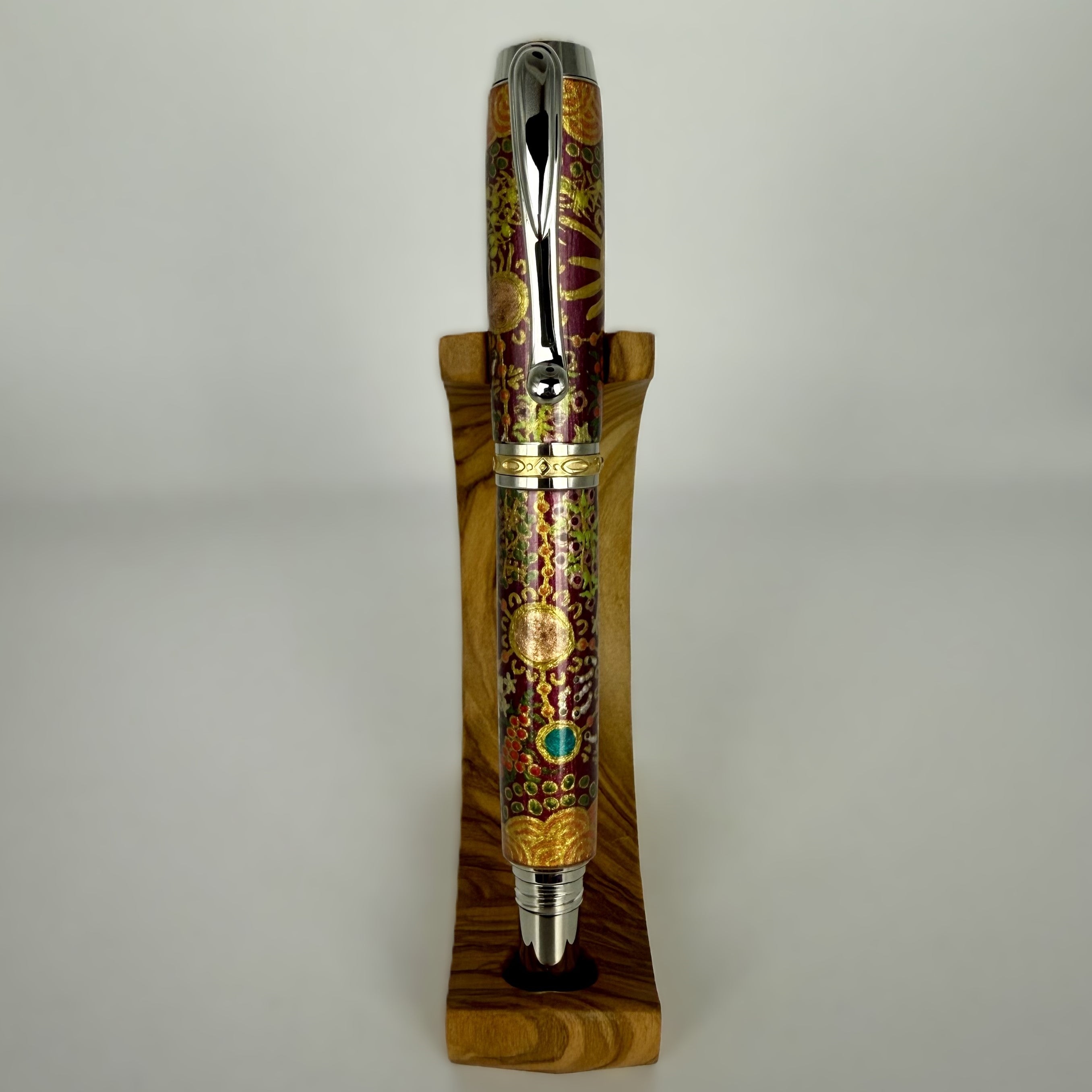 Jr Statesman II Postable Rollerball Pen with Hand painted Aboriginal Art