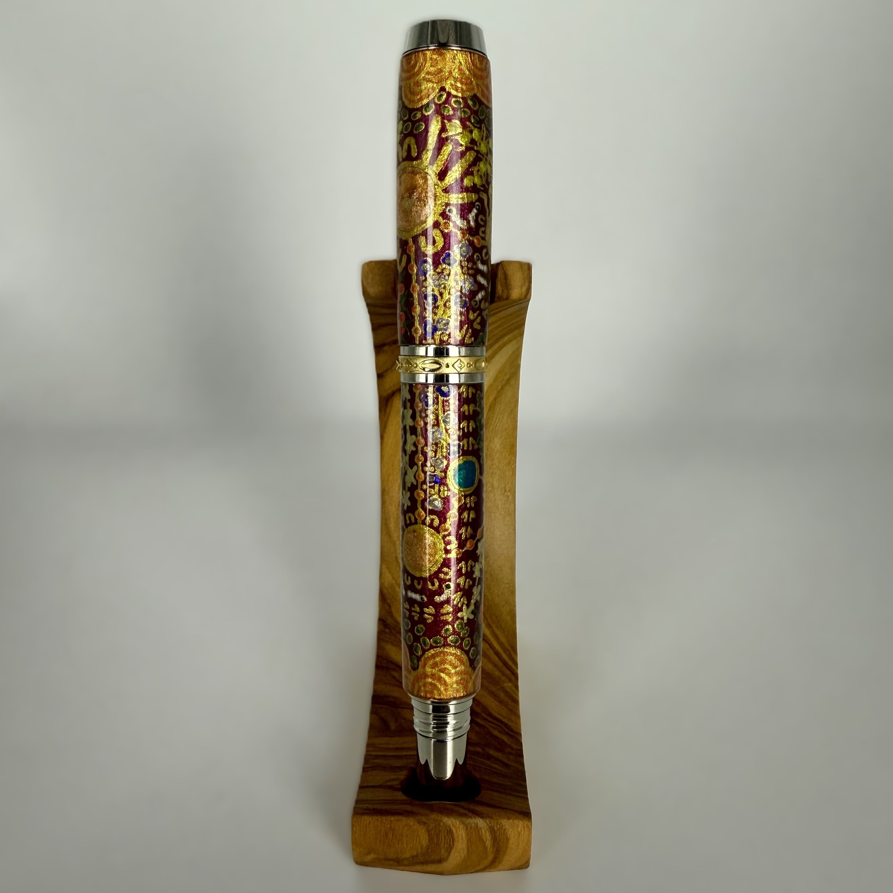 Jr Statesman II Postable Rollerball Pen with Hand painted Aboriginal Art