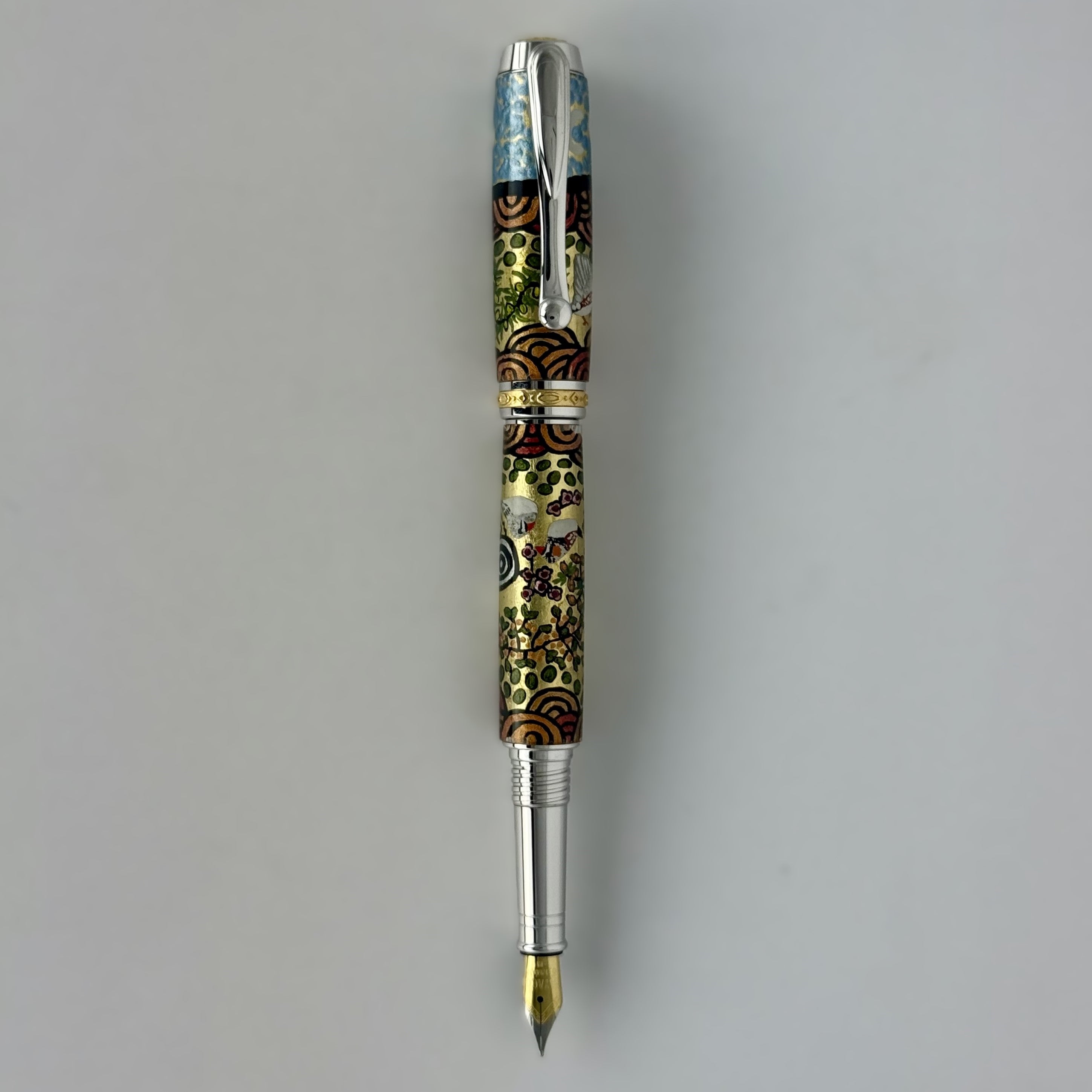 Jr Statesman II Postable Fountain Pen with Hand painted Aboriginal Art