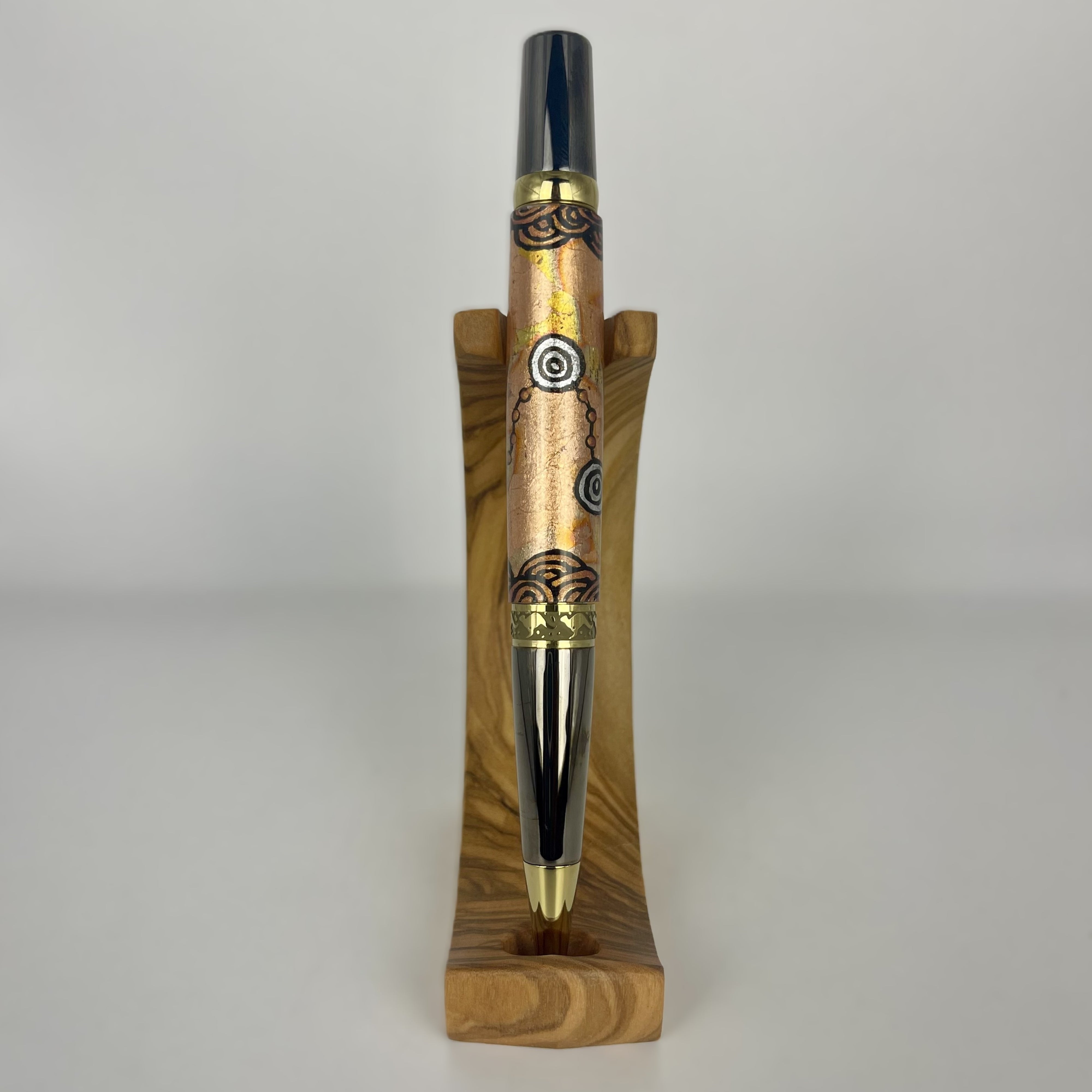 Executive Sierra Australiana Ball point Hand painted Aboriginal Art Pen with Kangaroo band