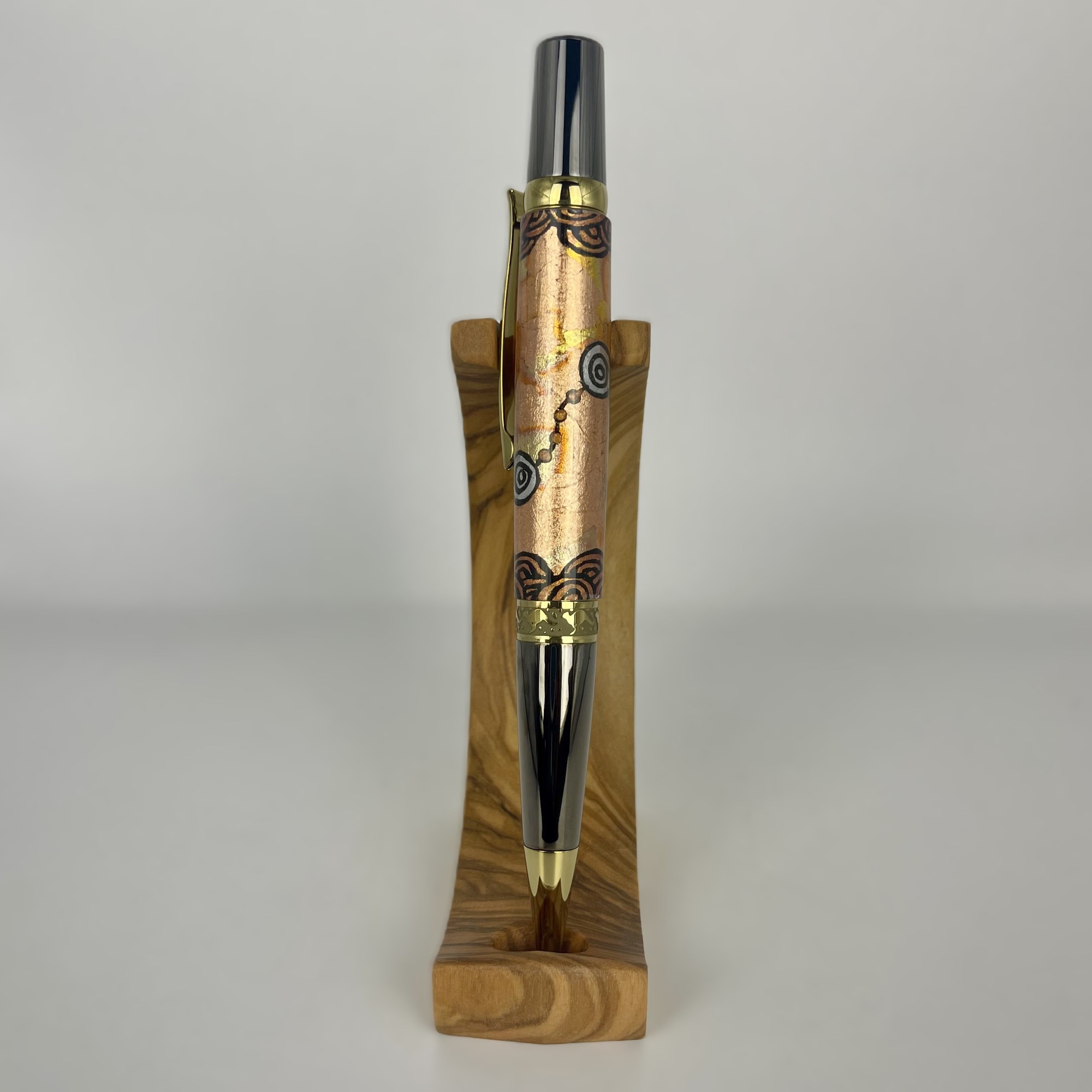 Executive Sierra Australiana Ball point Hand painted Aboriginal Art Pen with Kangaroo band