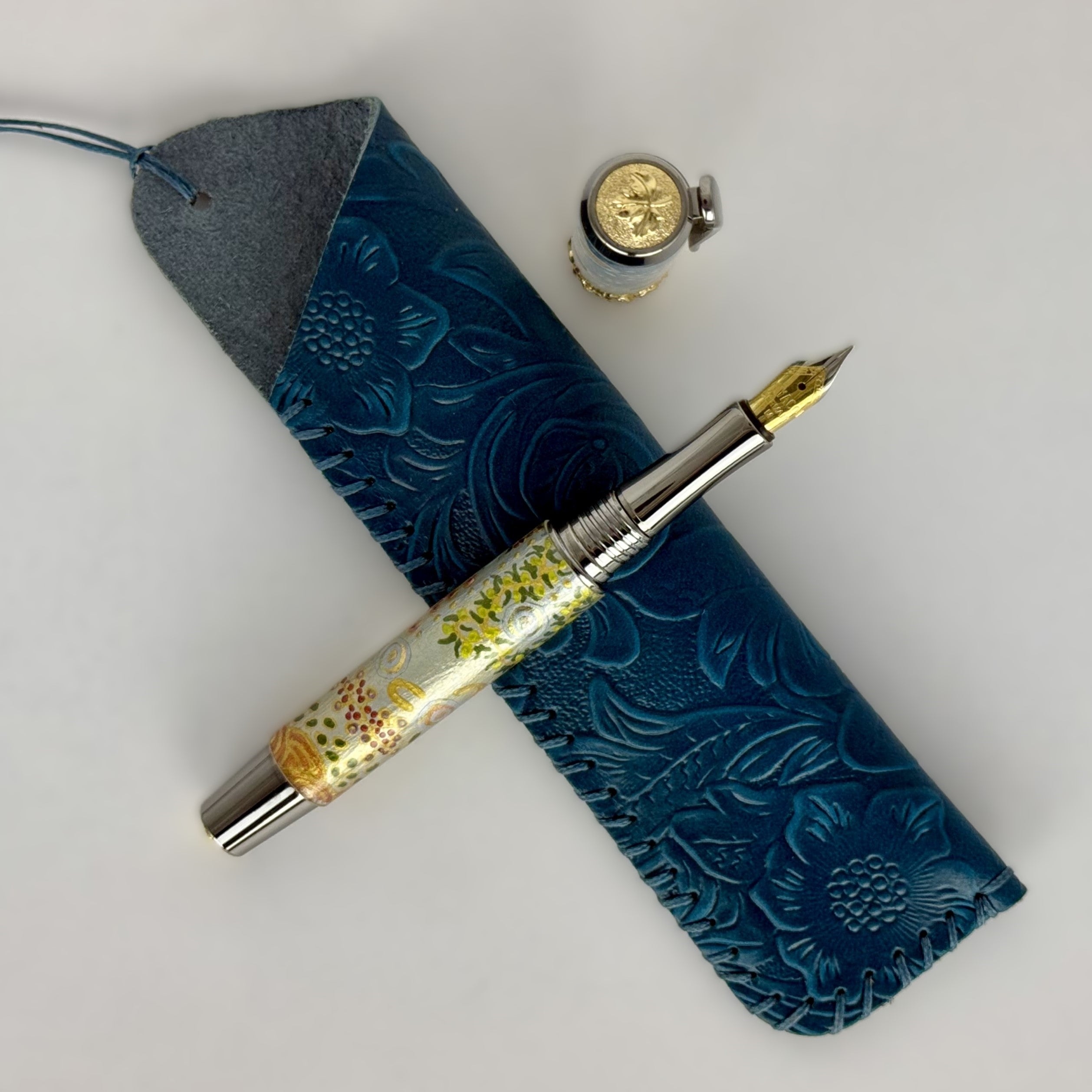 Jr Aaron Fountain Pen with Hand painted Aboriginal Art