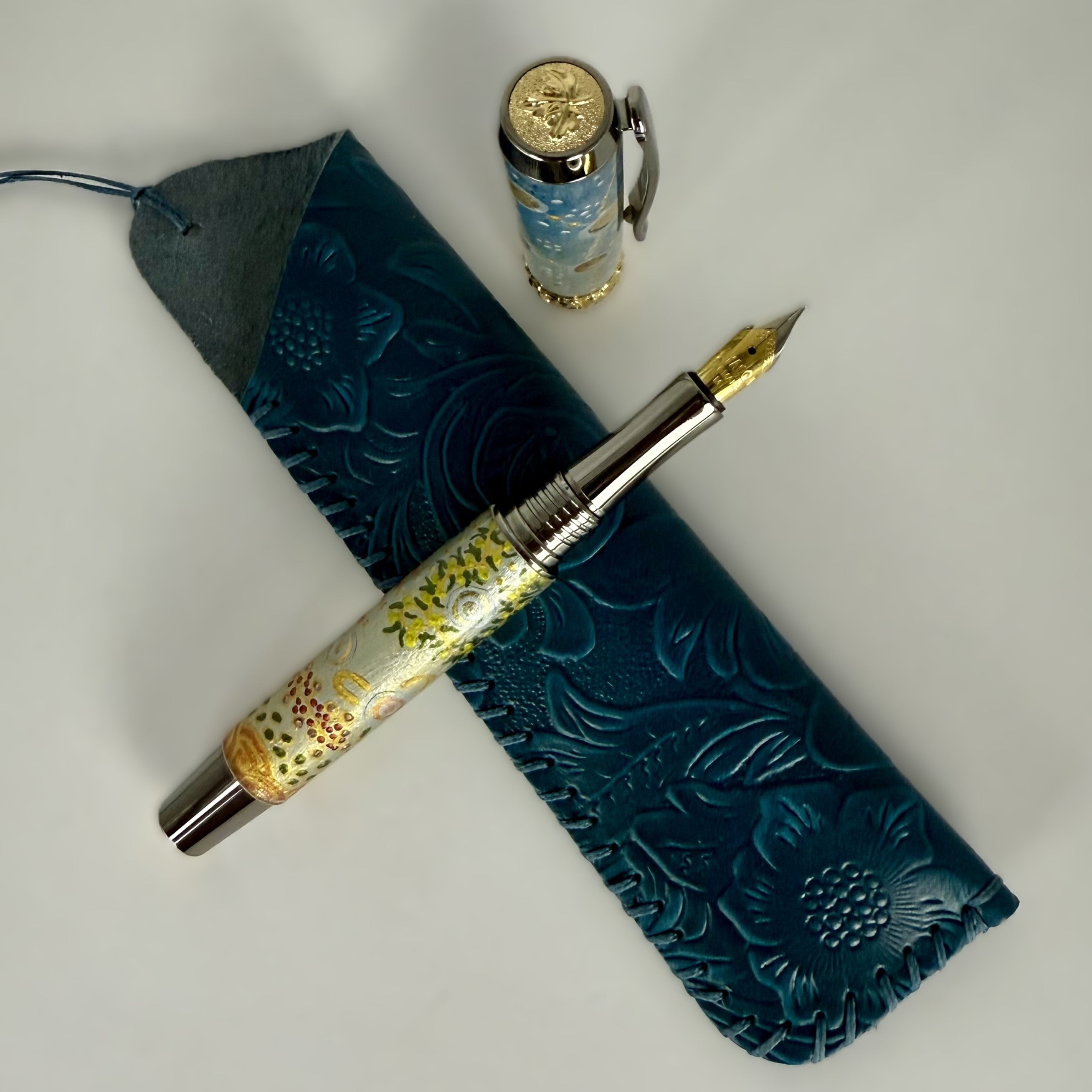 Jr Aaron Fountain Pen with Hand painted Aboriginal Art