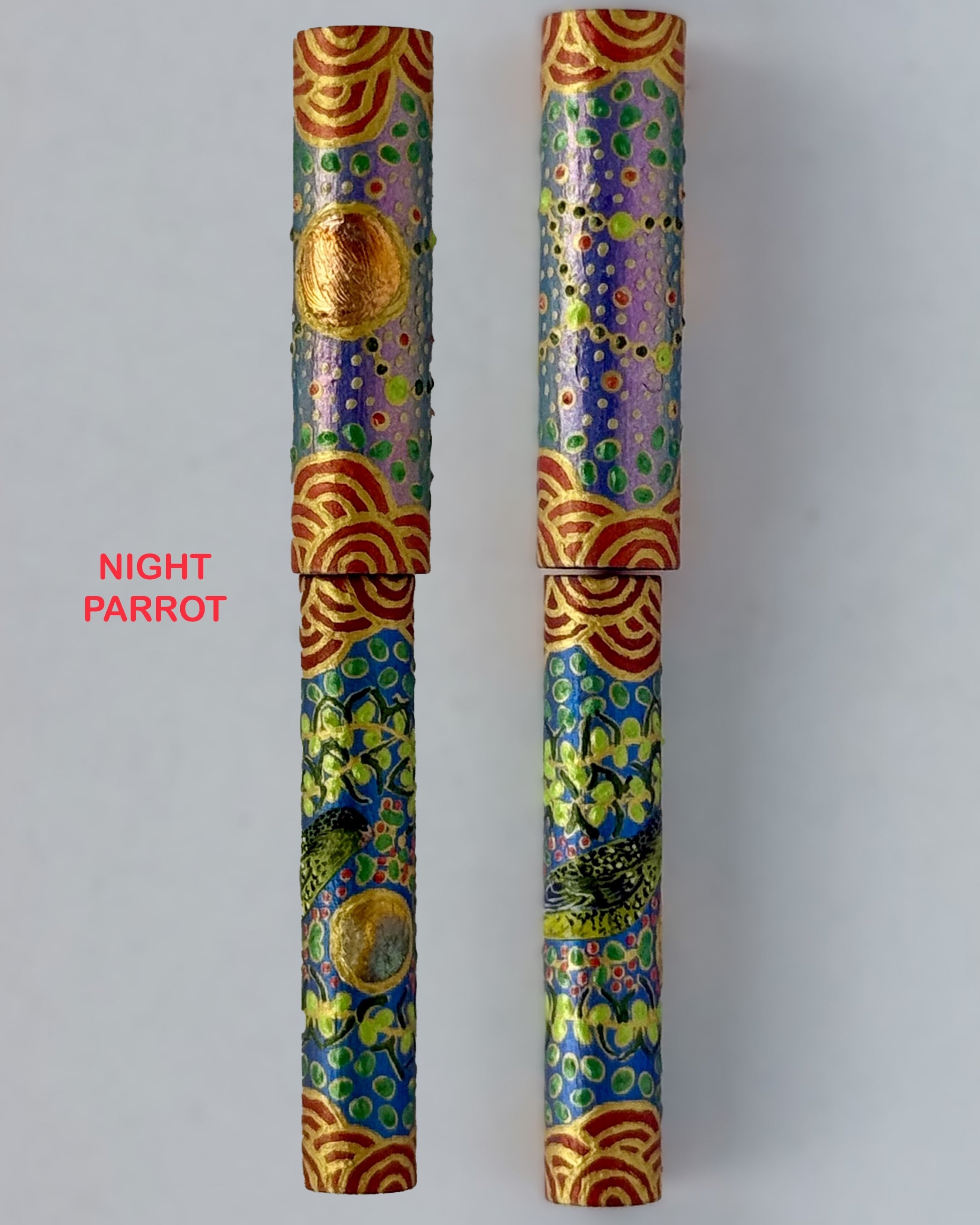 Jr Aaron Fountain Pen with Hand painted Aboriginal Art