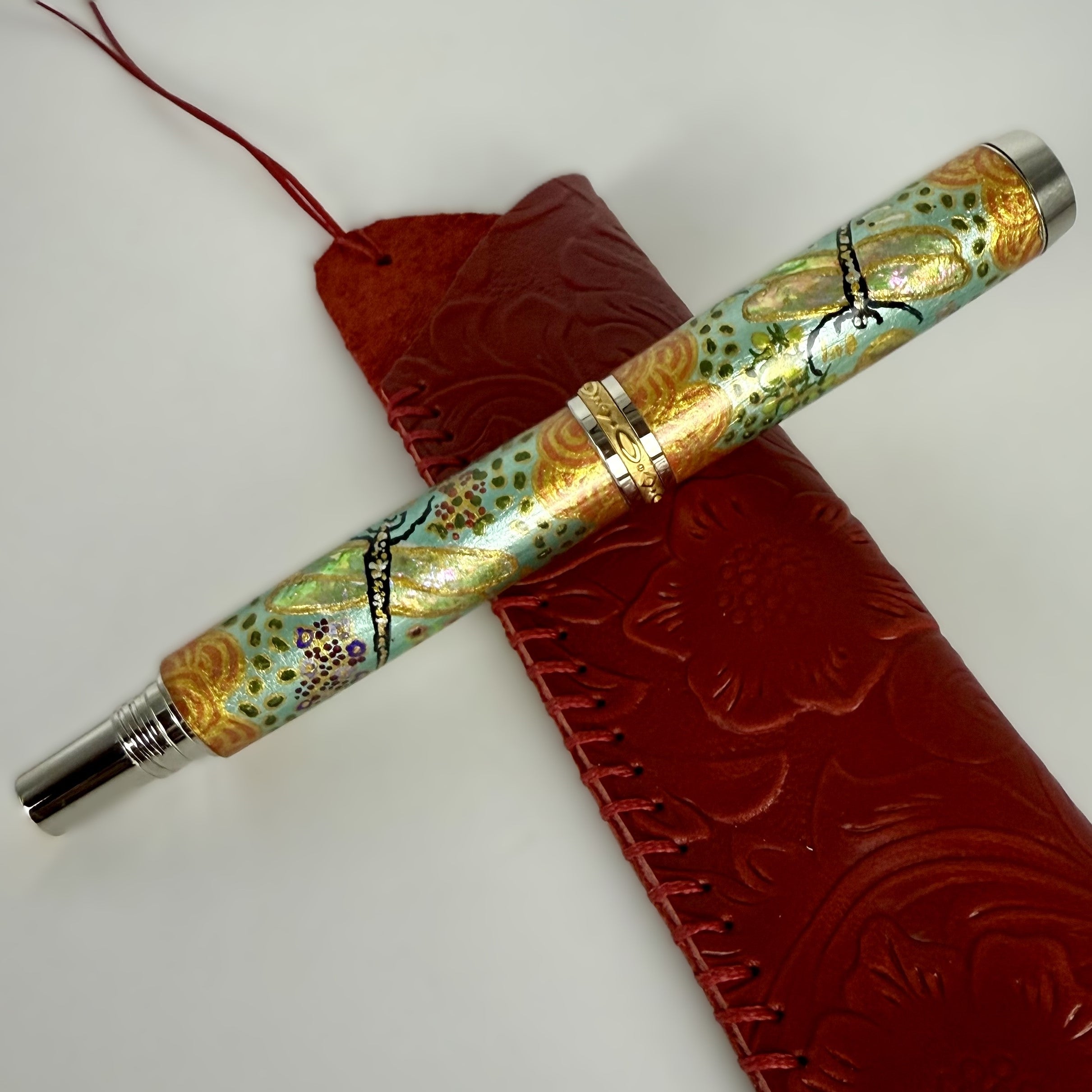 Jr Statesman II Postable Rollerball Pen with Hand painted Aboriginal Art