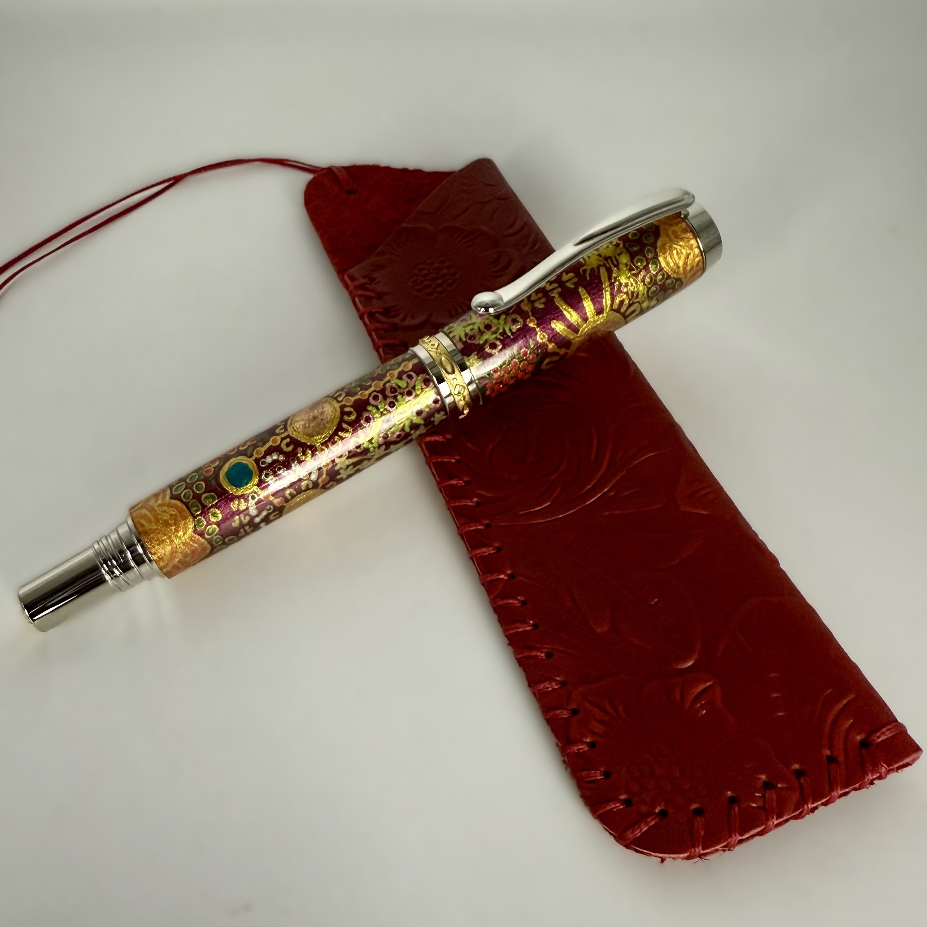 Jr Statesman II Postable Rollerball Pen with Hand painted Aboriginal Art