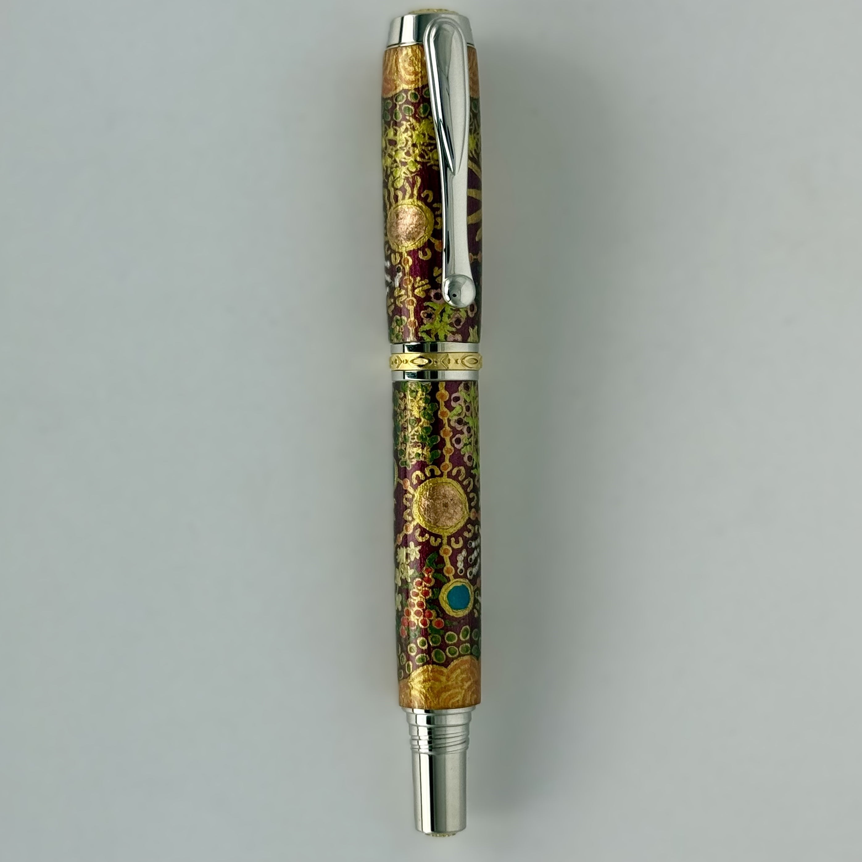 Jr Statesman II Postable Rollerball Pen with Hand painted Aboriginal Art