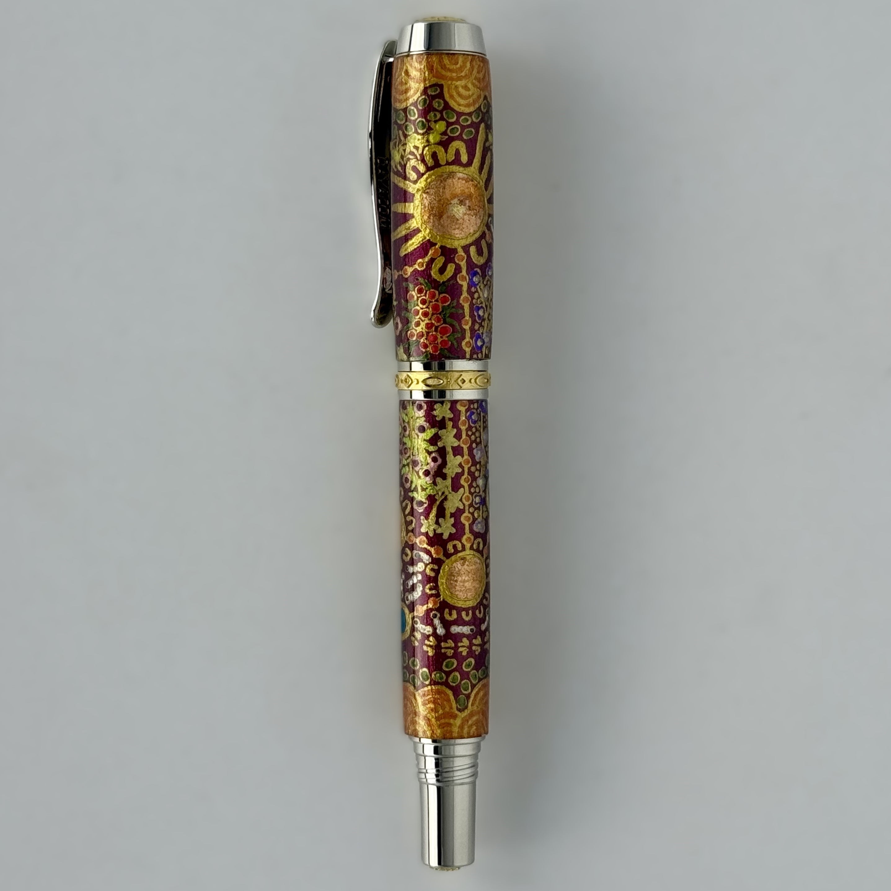 Jr Statesman II Postable Rollerball Pen with Hand painted Aboriginal Art
