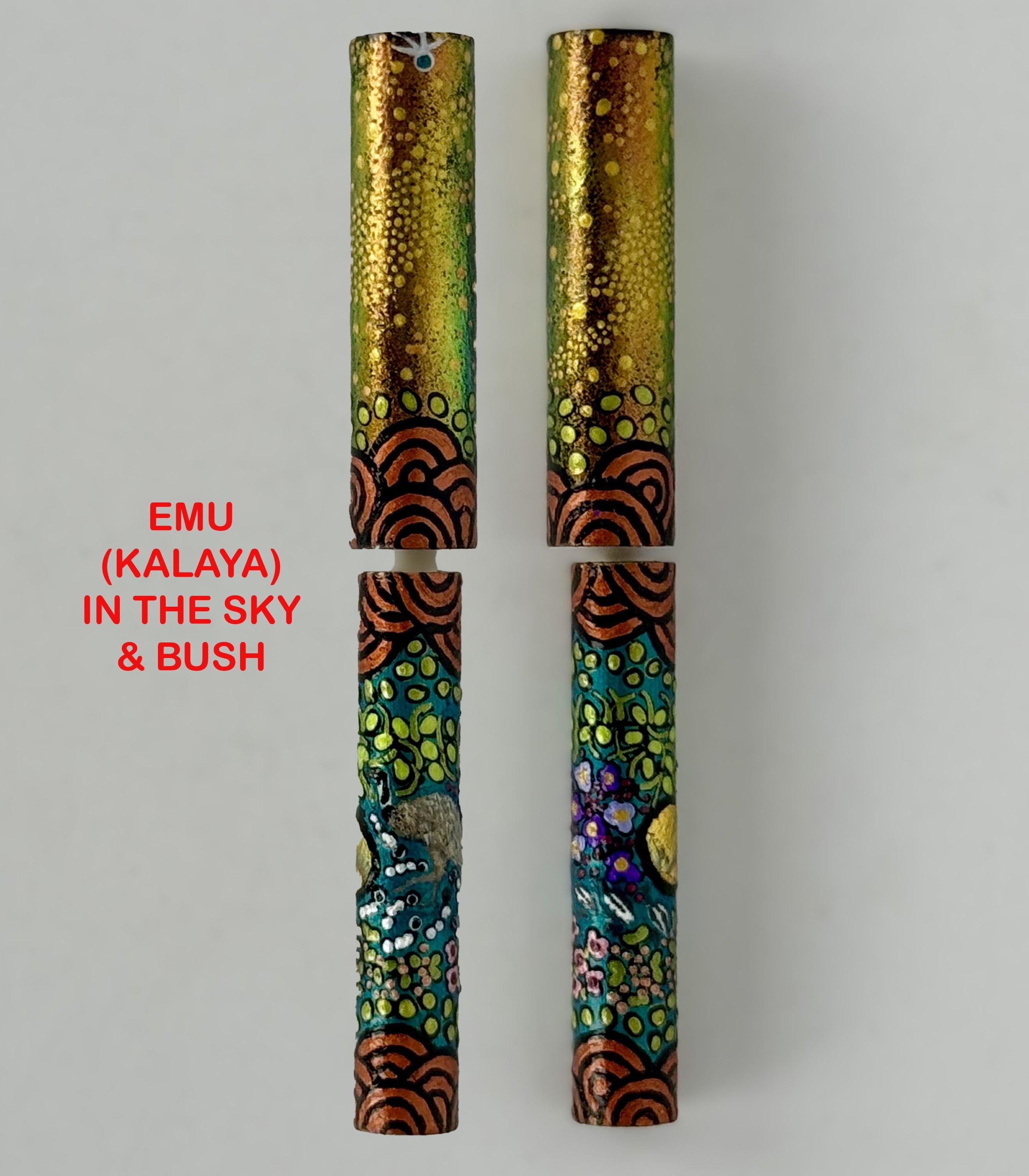 Jr Statesman II Postable Rollerball Pen with Hand painted Aboriginal Art