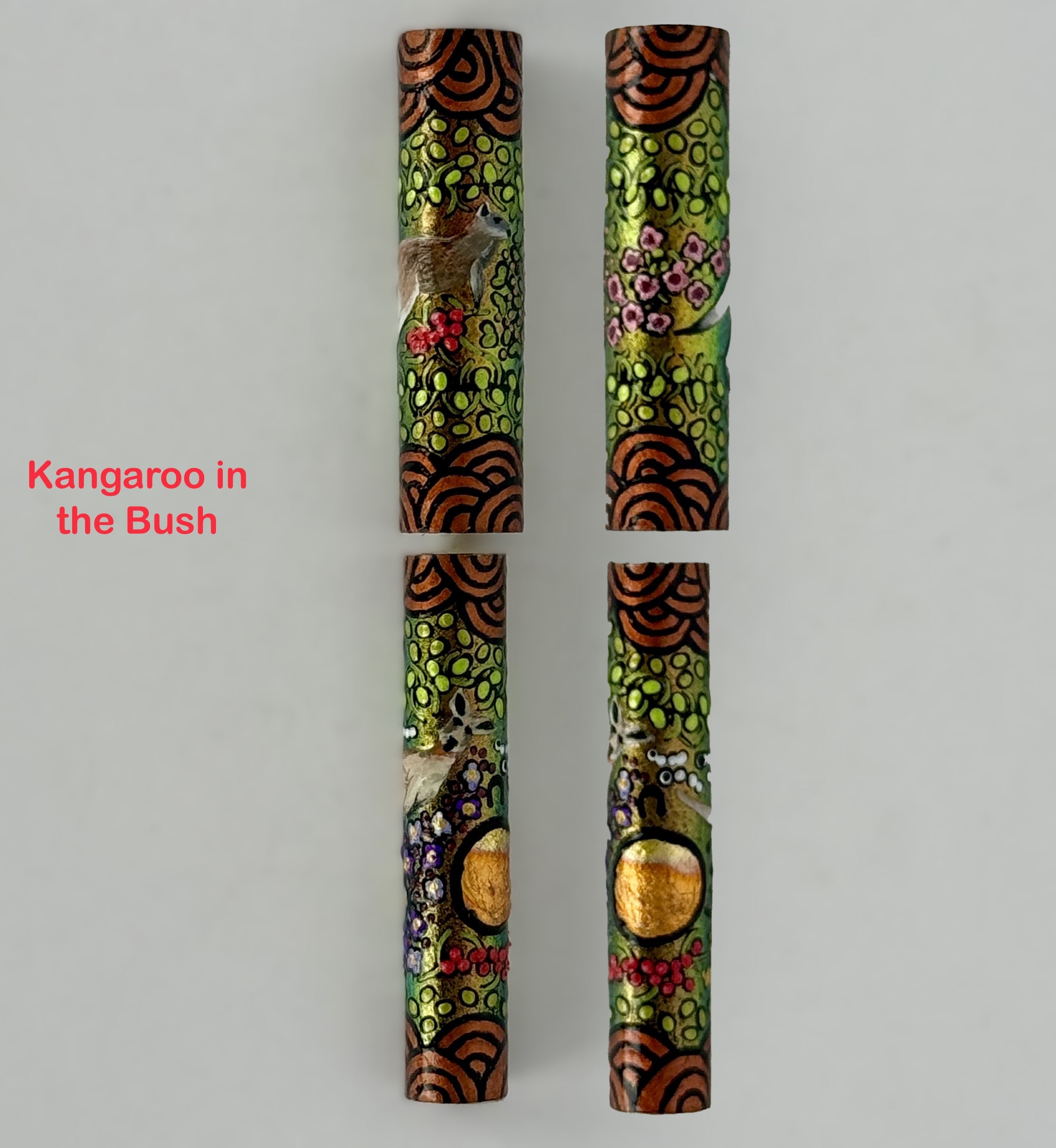 Jr Statesman II Postable Rollerball Pen with Hand painted Aboriginal Art