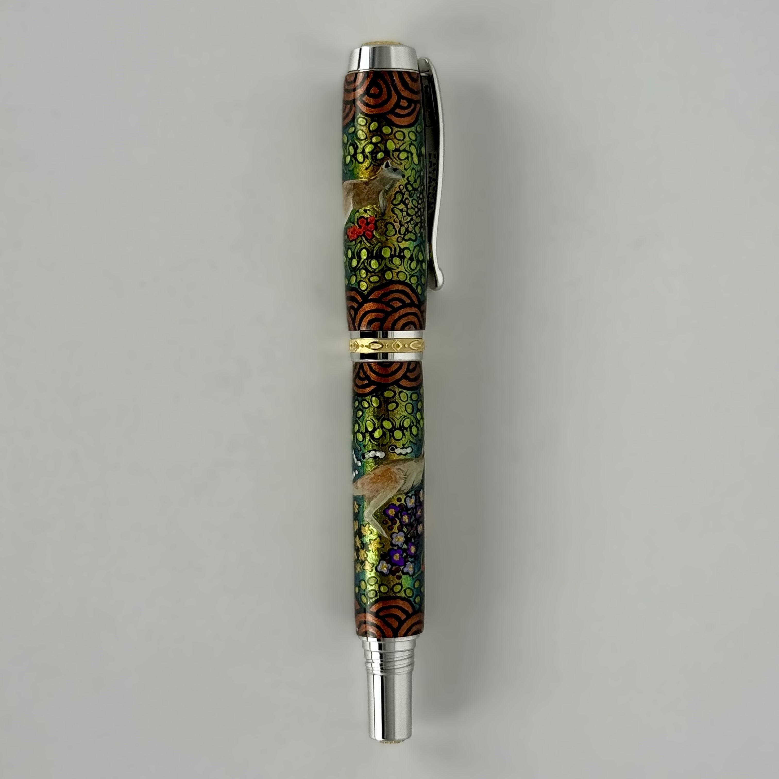 Jr Statesman II Postable Fountain Pen with Hand painted Aboriginal Art