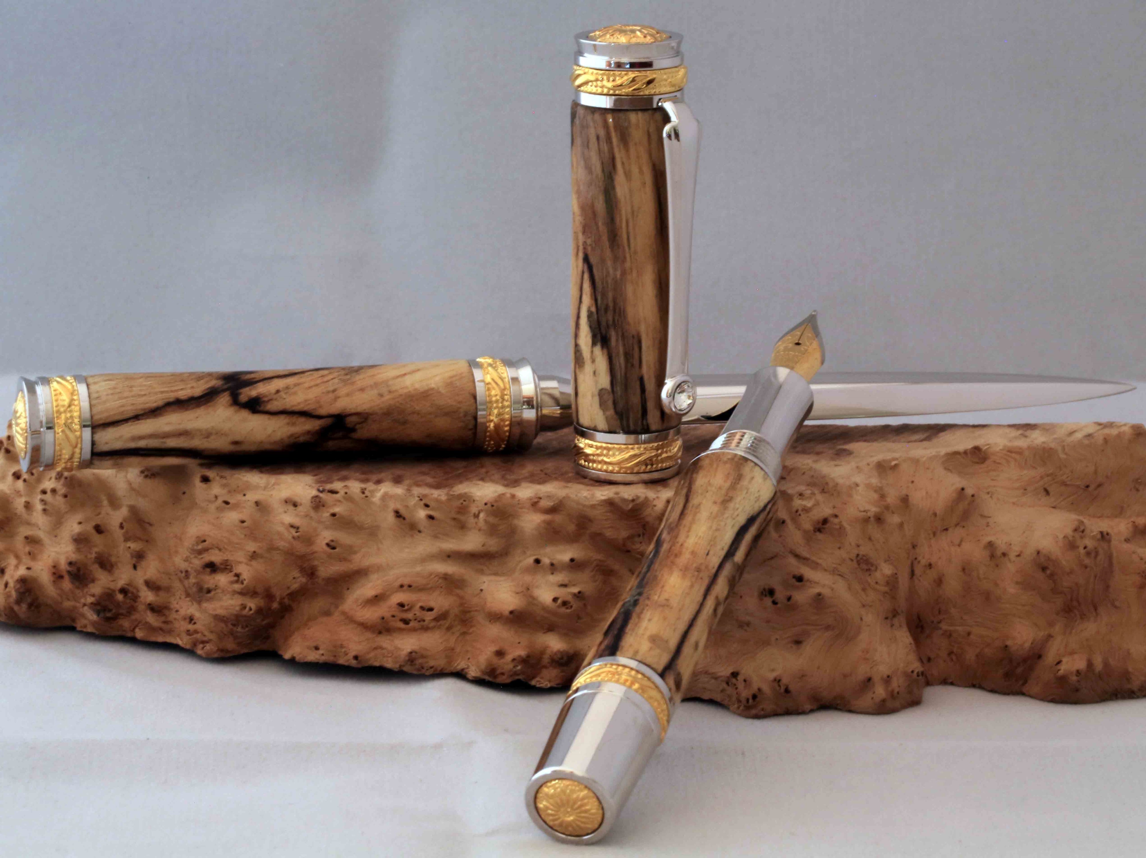 Majestic Fountain Timber Pens with Letter Opener