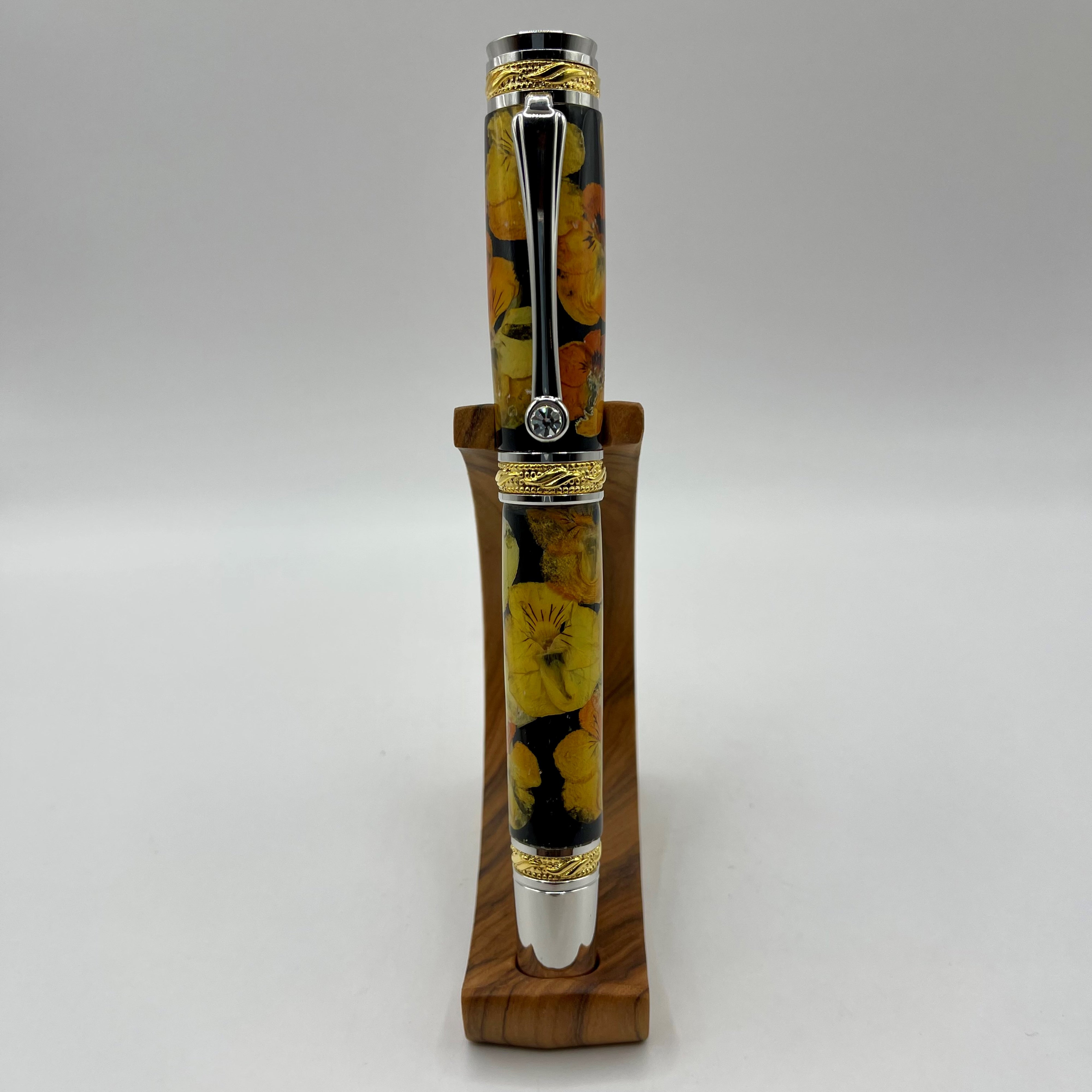 Limited Edition Majestic Rollerball Pansies Flower Pens